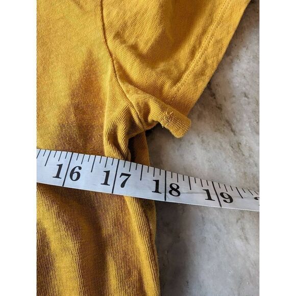 J. Crew Studio Tee Shirt Women's Large Yellow 100% Cotton Short Sleeve Tee - Picture 6 of 8